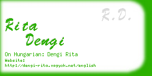 rita dengi business card